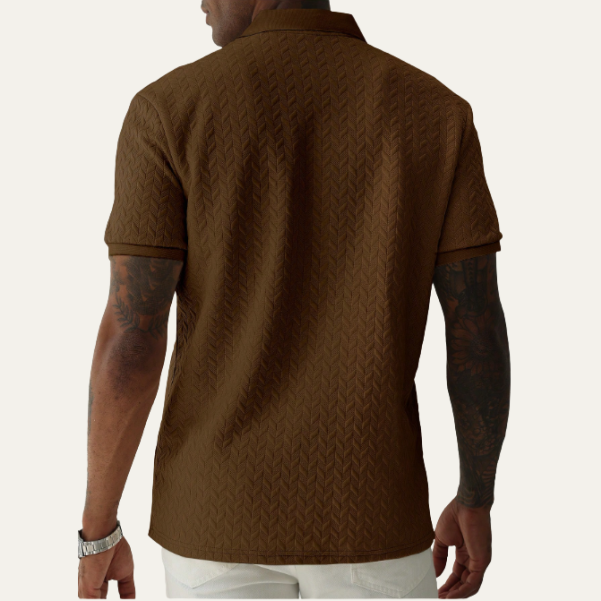 The Oakridge Hill Men’s Classic Textured Summer Polo Shirt – view 8