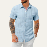 The Ashland Ridge Men’s Summer Textured Button-Up Shirt – view 8