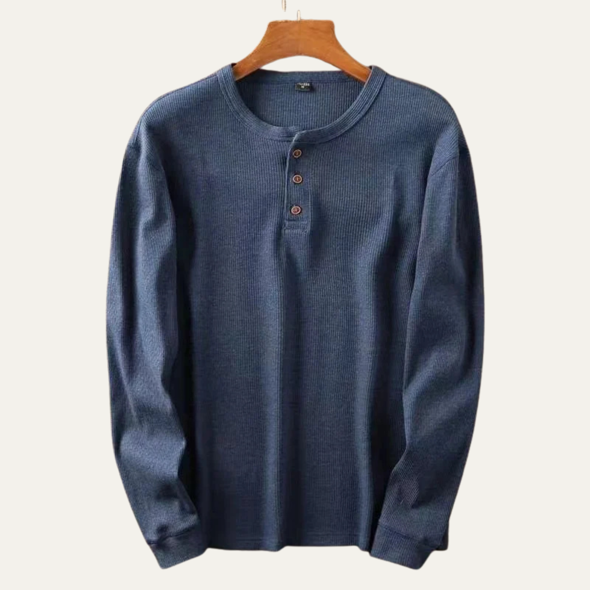 The Glenhurst Park Men’s Slim Fit Thermal Waffle Knit Henley Shirt – view 7