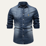 The Meadowford Men’s Slim Fit Cowboy Style Denim Shirt – view 3