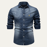 The Meadowford Men’s Slim Fit Cowboy Style Denim Shirt – view 3