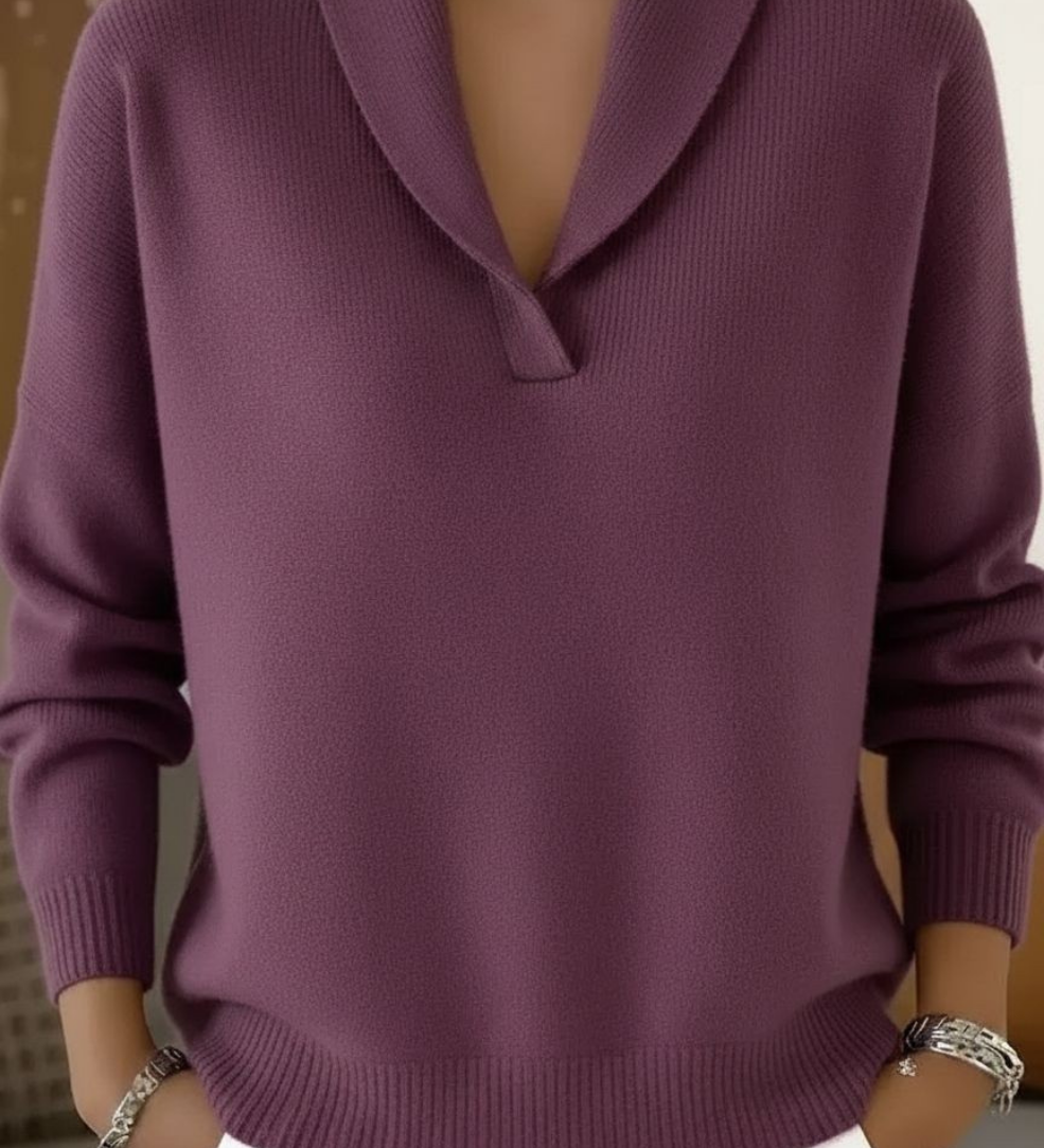 Antonine V-neck jumper, fifth colourway | Ellie Dublin
