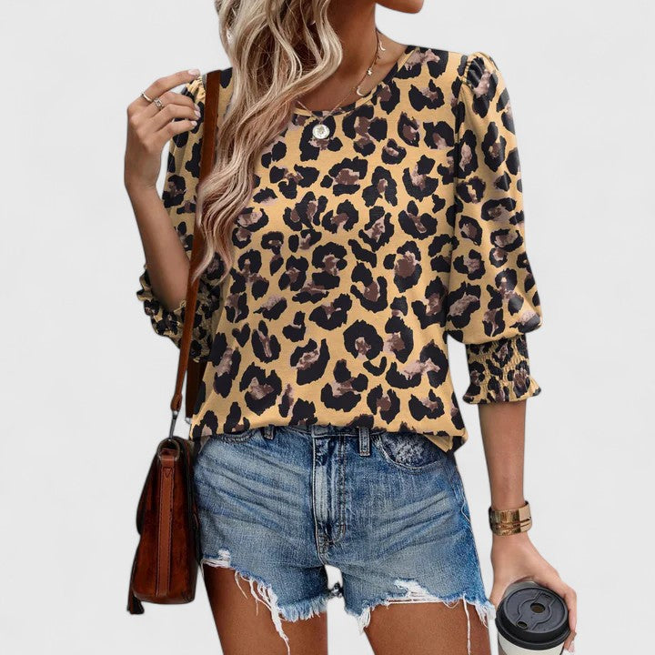 Nina | Clara Chic Smocked Blouse – view 8
