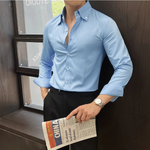 The Brookhaven Park Men’s Casual Striped Button-Up Shirt – view 2