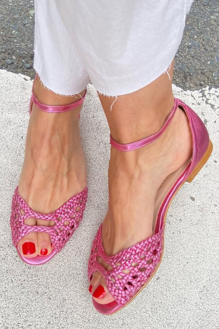 Isadora | Woven Gold Sandals – view 5