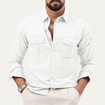 The Brookwater Men’s Retro Solid Button-Up Shirt – view 8