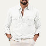 The Brookwater Men’s Retro Solid Button-Up Shirt – view 8