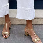 Allegra | Golden Sandals Everyday Elegance – view 3