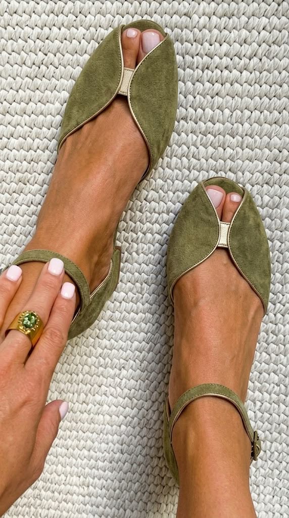 Olivia | Elegant Sage Green Sandals – view 4