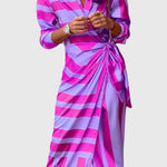 Everly | Elegant Wrap Dress with Print – view 12