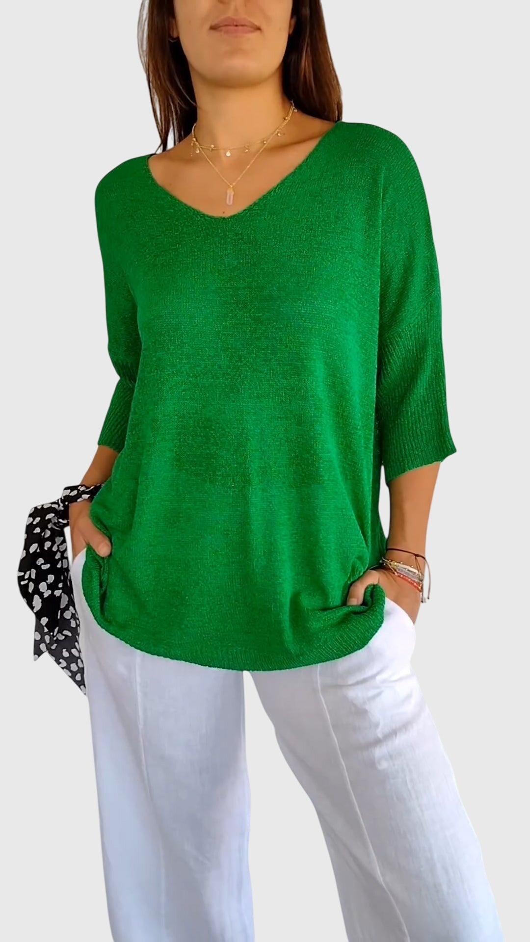 Caroline | Stylish V-Neck Blouse – view 6