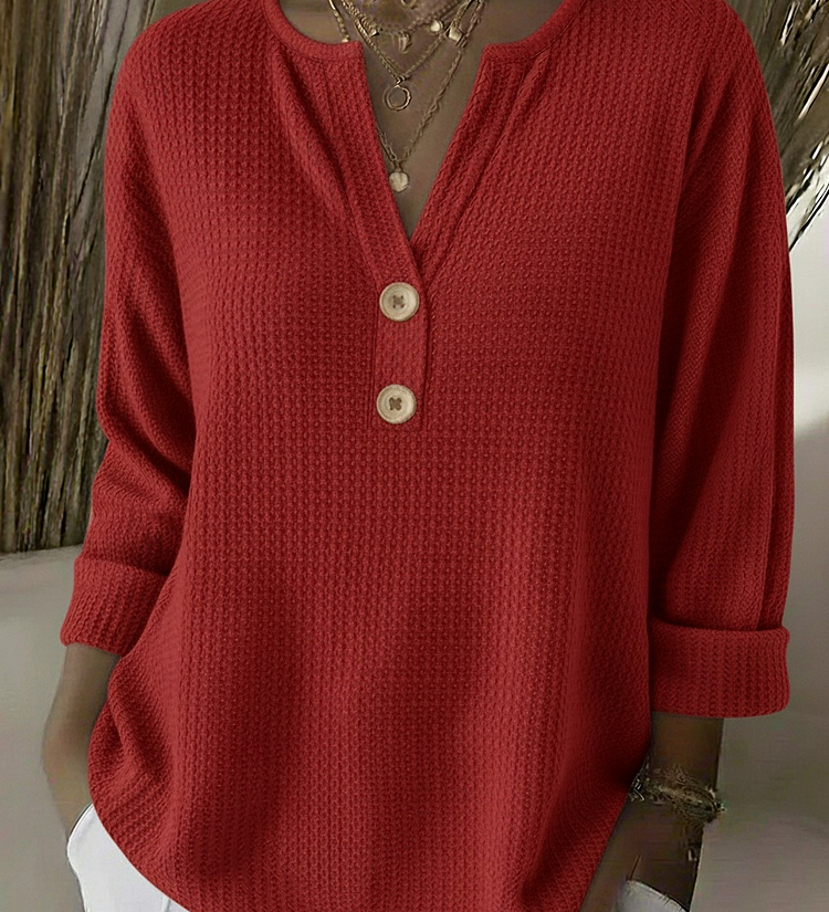Lucinda henley button top, third colourway | Ellie Dublin
