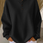 Mirabel waffle henley sweatshirt, fourth colourway | Ellie Dublin