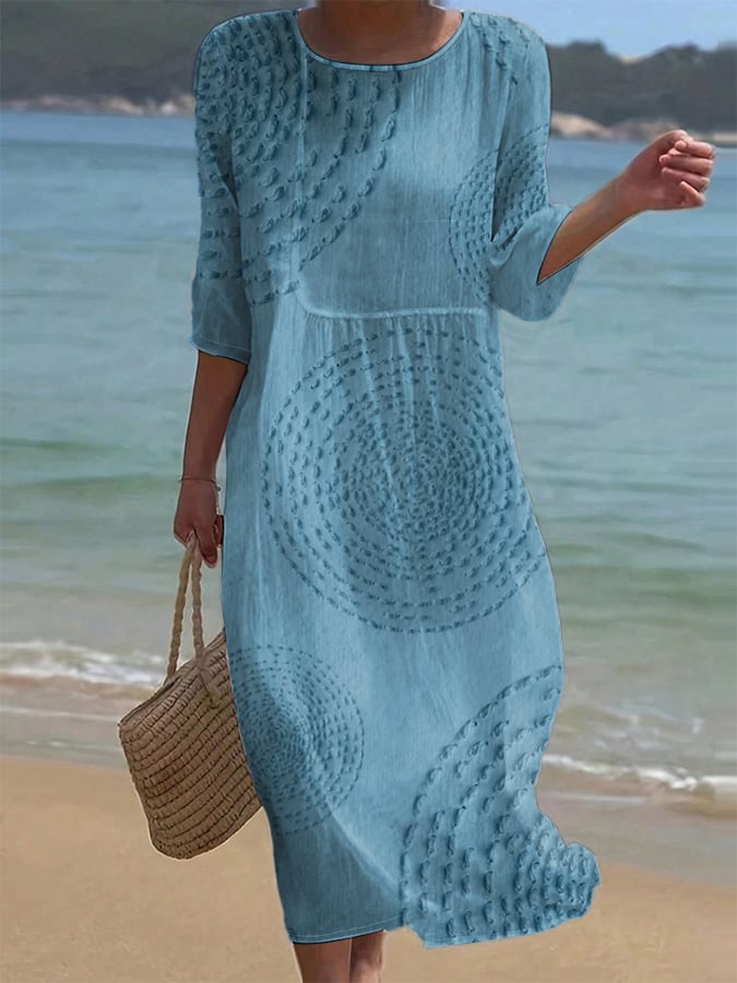 Clémence - Casual dress for women with embroidery. – view 3