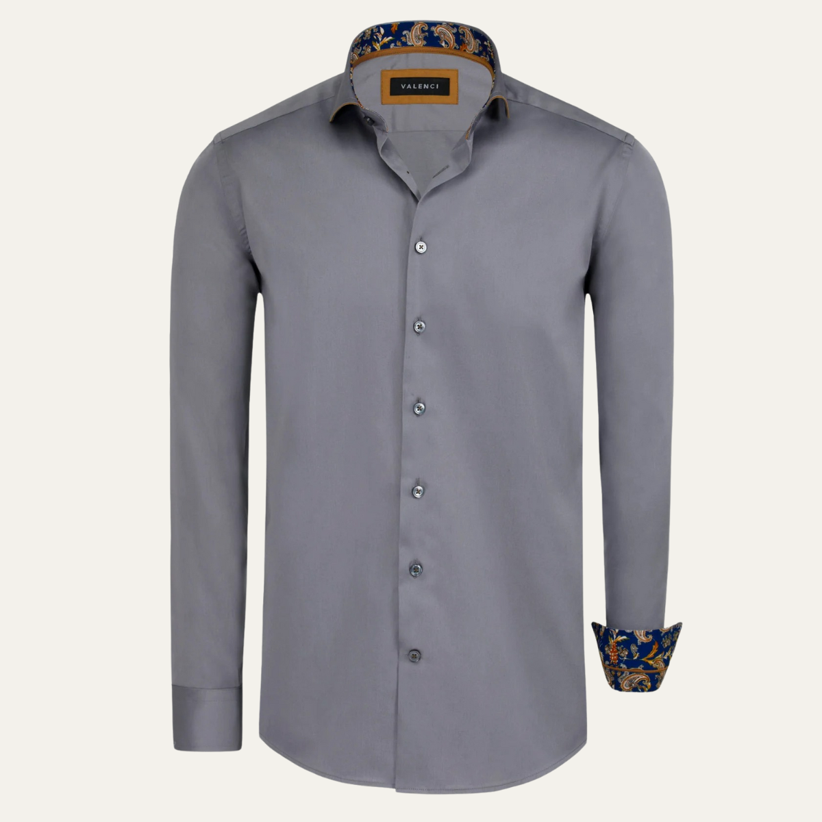 The Mayfair Men’s Tailored Long Sleeve Dress Shirt - Grey
