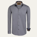 The Mayfair Men’s Tailored Long Sleeve Dress Shirt - Grey