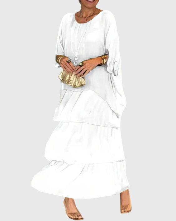 Patricia | Elegant Long and Flowing Dress – view 7