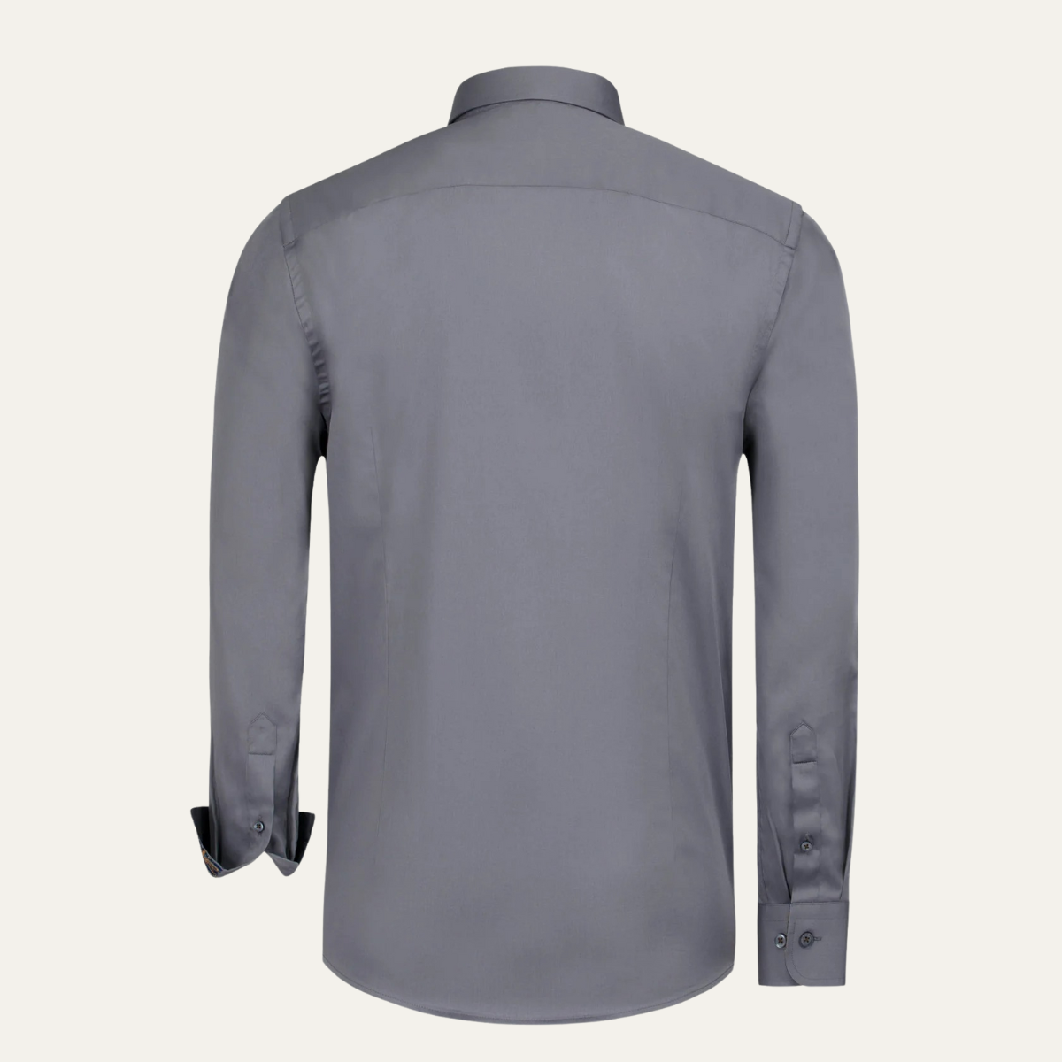 The Mayfair Men’s Tailored Long Sleeve Dress Shirt - Grey – view 5