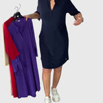 Caroline | Solid V-Neck Dress – view 5