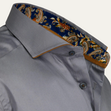 The Mayfair Men’s Tailored Long Sleeve Dress Shirt - Grey – view 3
