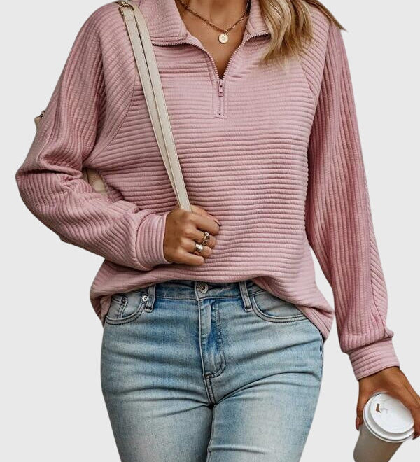 Christine | Stylish Half-Zip Sweater – view 2