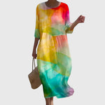 Martine | Elegant Floral Maxi Dress – view 7