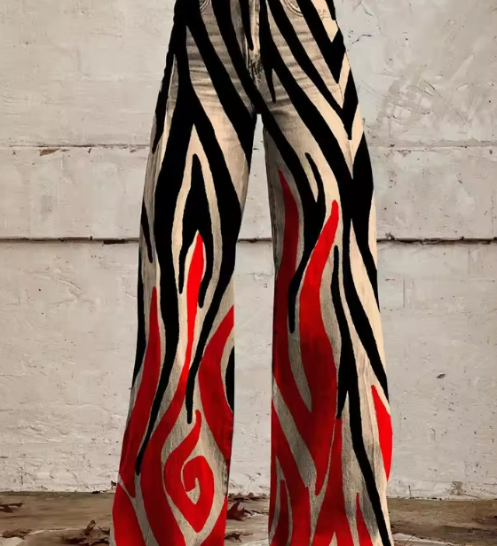 Véronique | Boho Chic Printed Pants