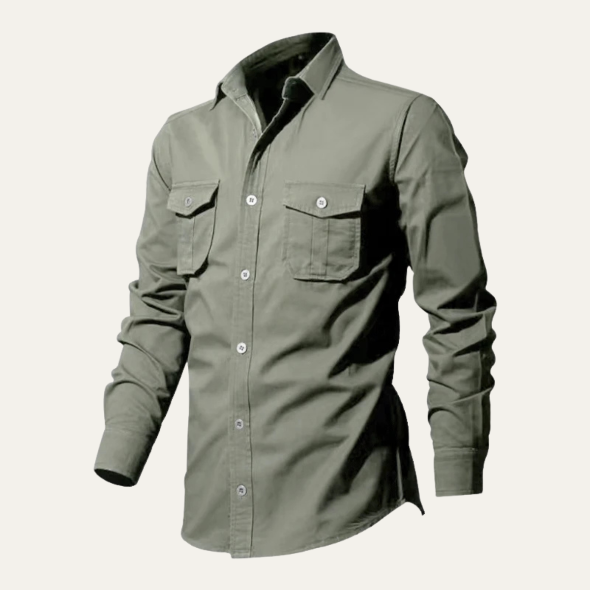 The Brookwater Men’s Retro Solid Button-Up Shirt – view 9