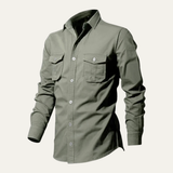 The Brookwater Men’s Retro Solid Button-Up Shirt – view 9
