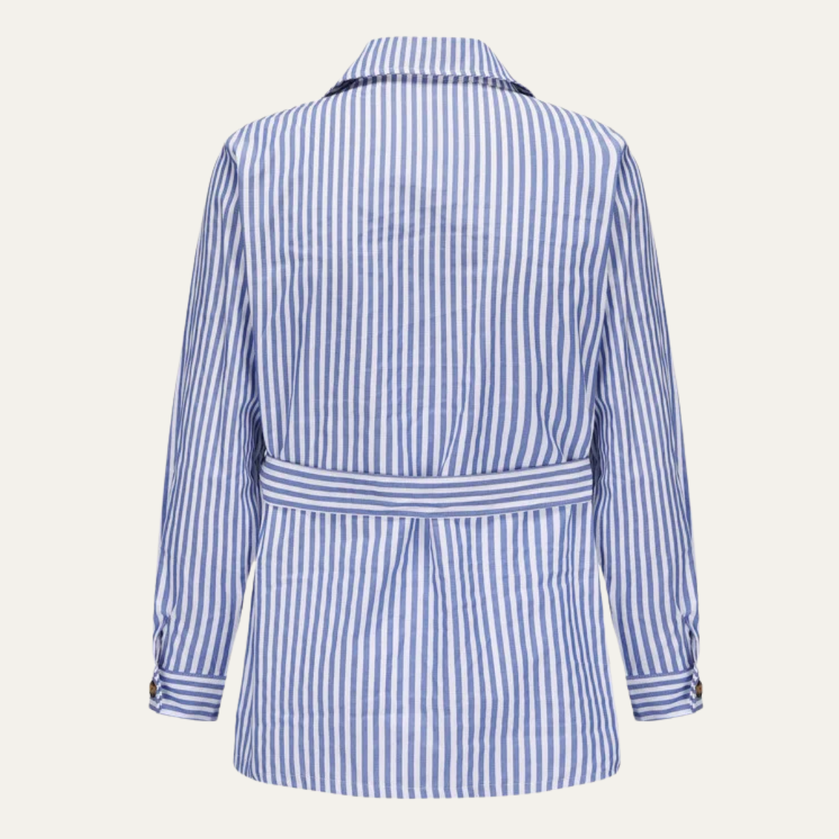 The Bramblewood Men’s Streetwear Striped Button-Down Shirt with Pockets – view 9
