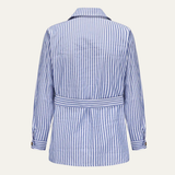 The Bramblewood Men’s Streetwear Striped Button-Down Shirt with Pockets – view 9