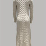 Sarah | Comfortable Cable Knit Maxi Dress – view 8