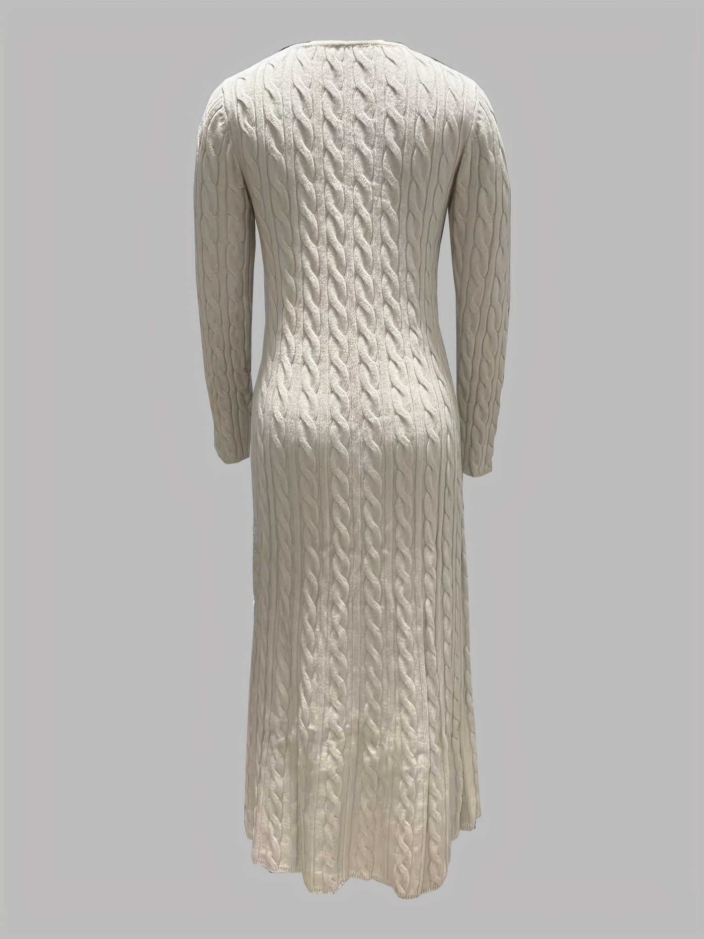 Sarah | Comfortable Cable Knit Maxi Dress – view 8