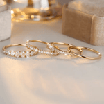 14k Gold Zirconia Stackable Rings – view 2