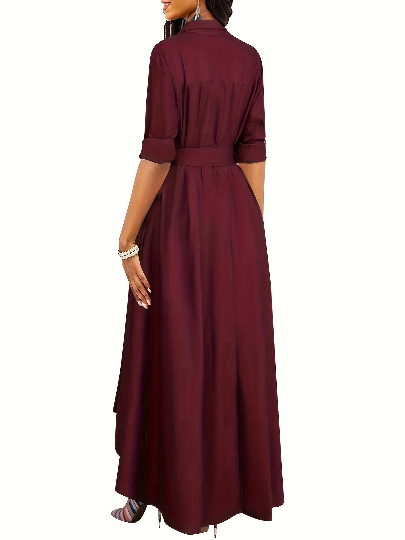 Martine | Perfect Buttoned Maxi Dress for Parties – view 8