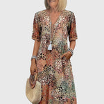 Yvonna | Elegant Floral Midi Dress