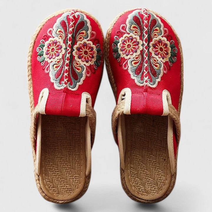 Marousse | Comfortable Floral Mules Handmade