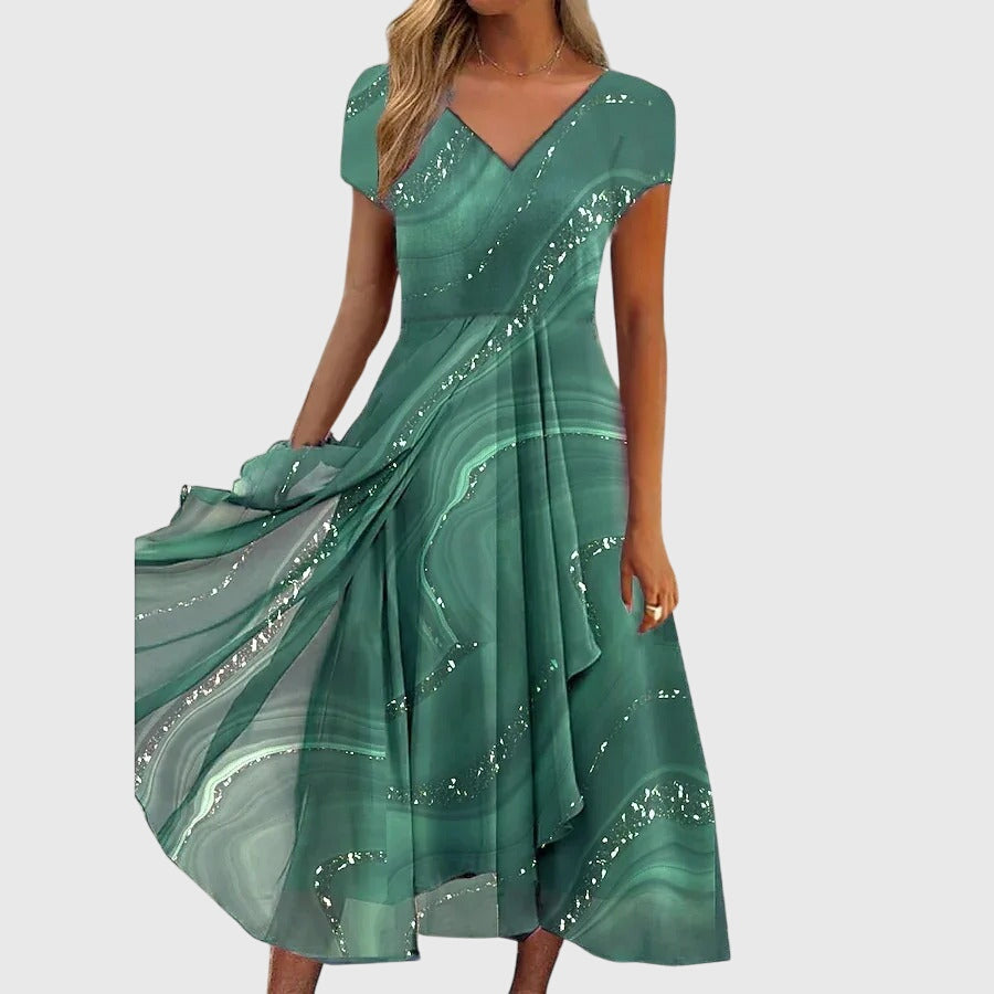 Aubrielle | Fluid Midi Dress – view 3
