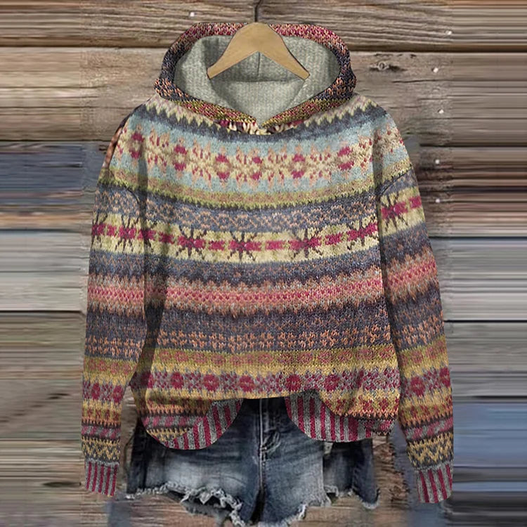 Gaby | Vintage-Inspired Ethnic Sweatshirt – view 2
