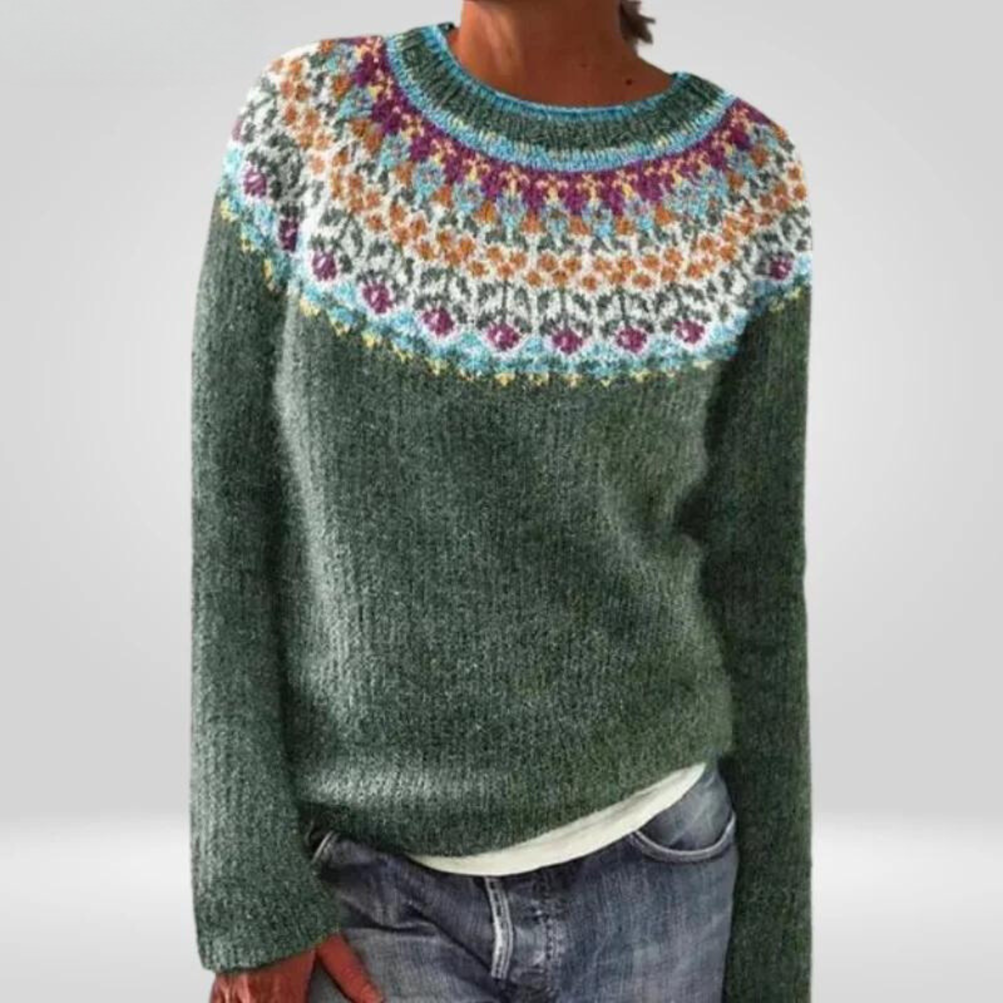 Abigail vintage Icelandic knit jumper for women | Ellie Dublin