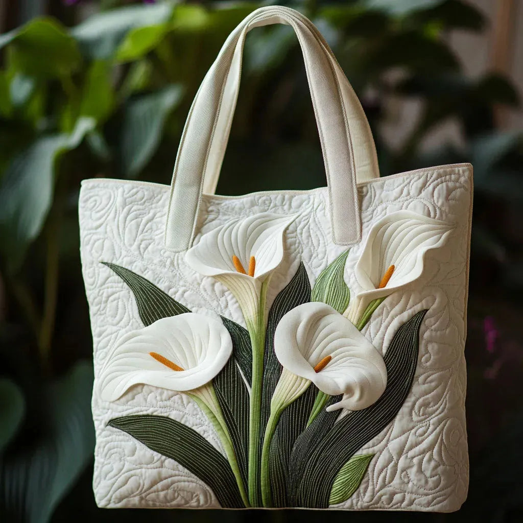 White Seashell Handmade Quilted Tote Bag by Ellie Dublin