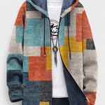 Grainne geometric squares hooded cardigan | Ellie Dublin