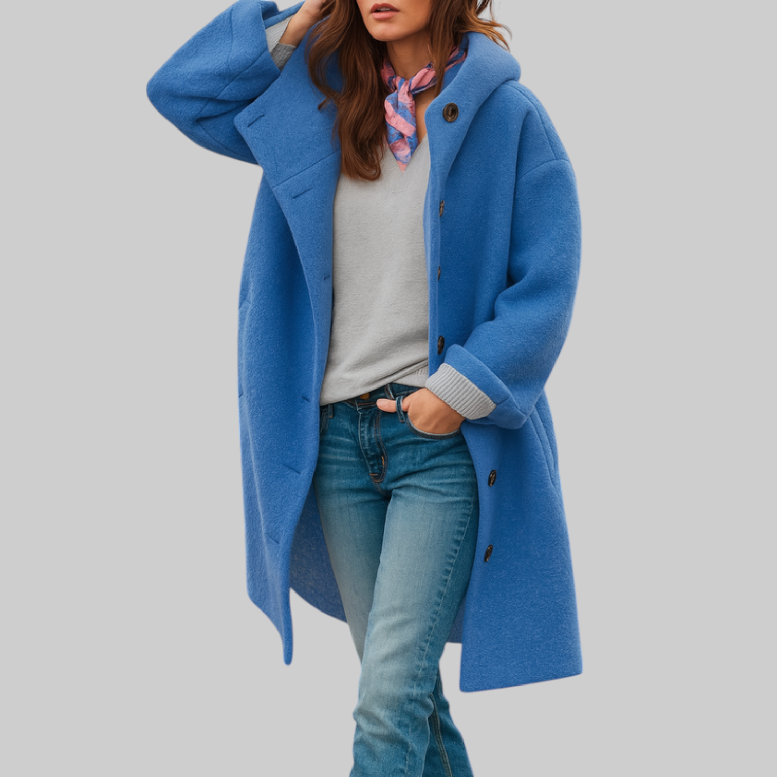 Freja | Comfortable Mid-Length Everyday Coat – view 3