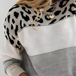 Diane | Leopard-Accent Knit Sweater – view 2