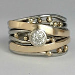 Royal Vintage Gold Ring Adorned with Zirconia – view 2