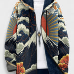 Sorcha Japanese-inspired landscape hooded cardigan | Ellie Dublin