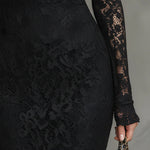 Jeanne | Elegant Lace Maxi Dress with Mermaid Hem – view 5