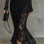 Jeanne | Elegant Lace Maxi Dress with Mermaid Hem – view 6