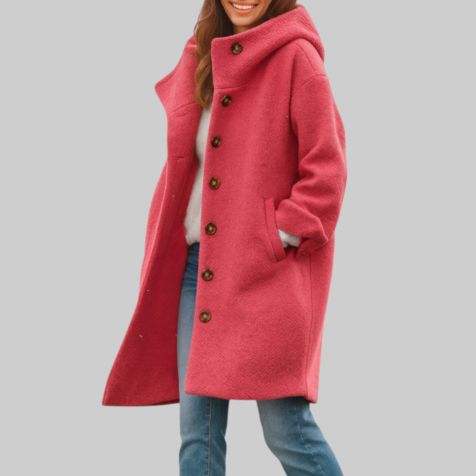 Freja | Comfortable Mid-Length Everyday Coat – view 4