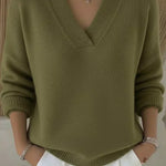 Vivelle relaxed V-neck jumper, third colourway | Ellie Dublin